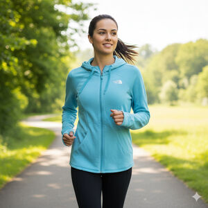 The North Face Blue Full Zip Hoodie Sweatshirt‎ XL